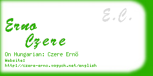 erno czere business card