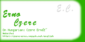 erno czere business card